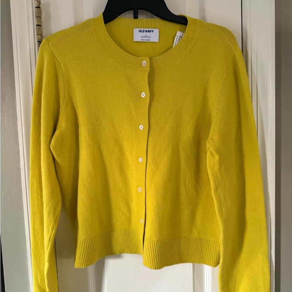 Old Navy Bright Yellow Women's Cardigan